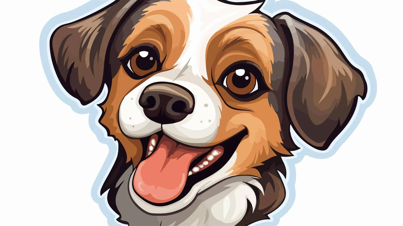 Cartoon Dog Tongue Sticker — free download from Dotvec