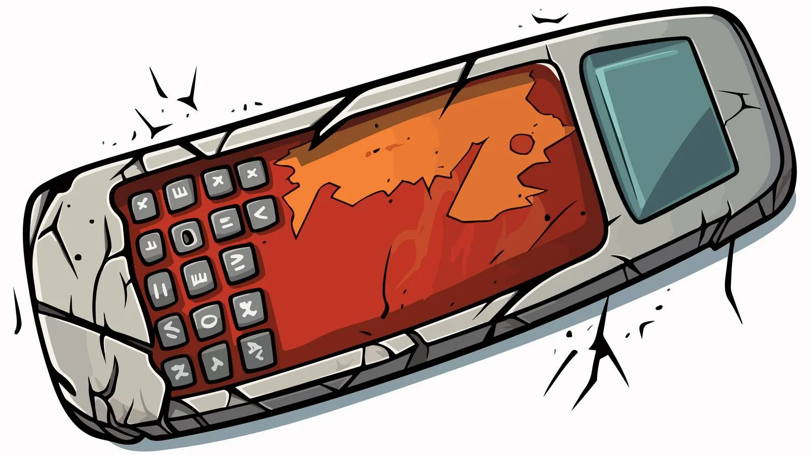 Vintage Cartoon Phone Sticker — free download from Dotvec