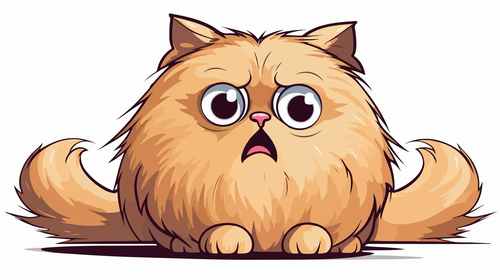 Distressed Cartoon Cat Sticker — free download from Dotvec
