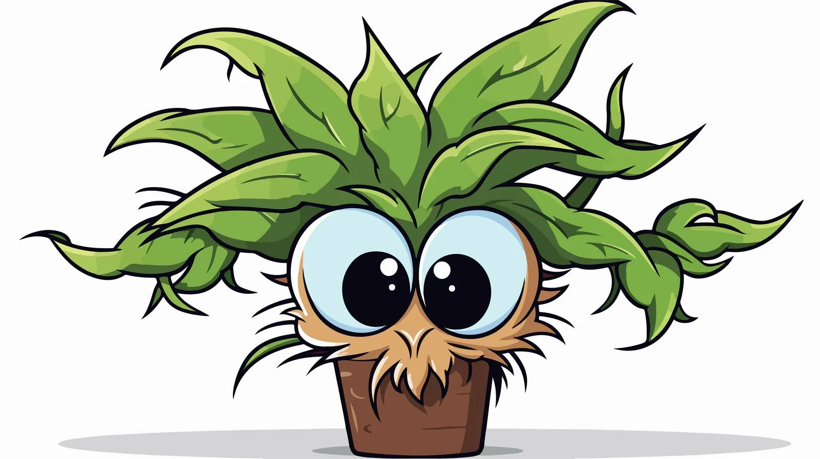 Distressed Cartoon Plant Sticker Vector — free download from Dotvec