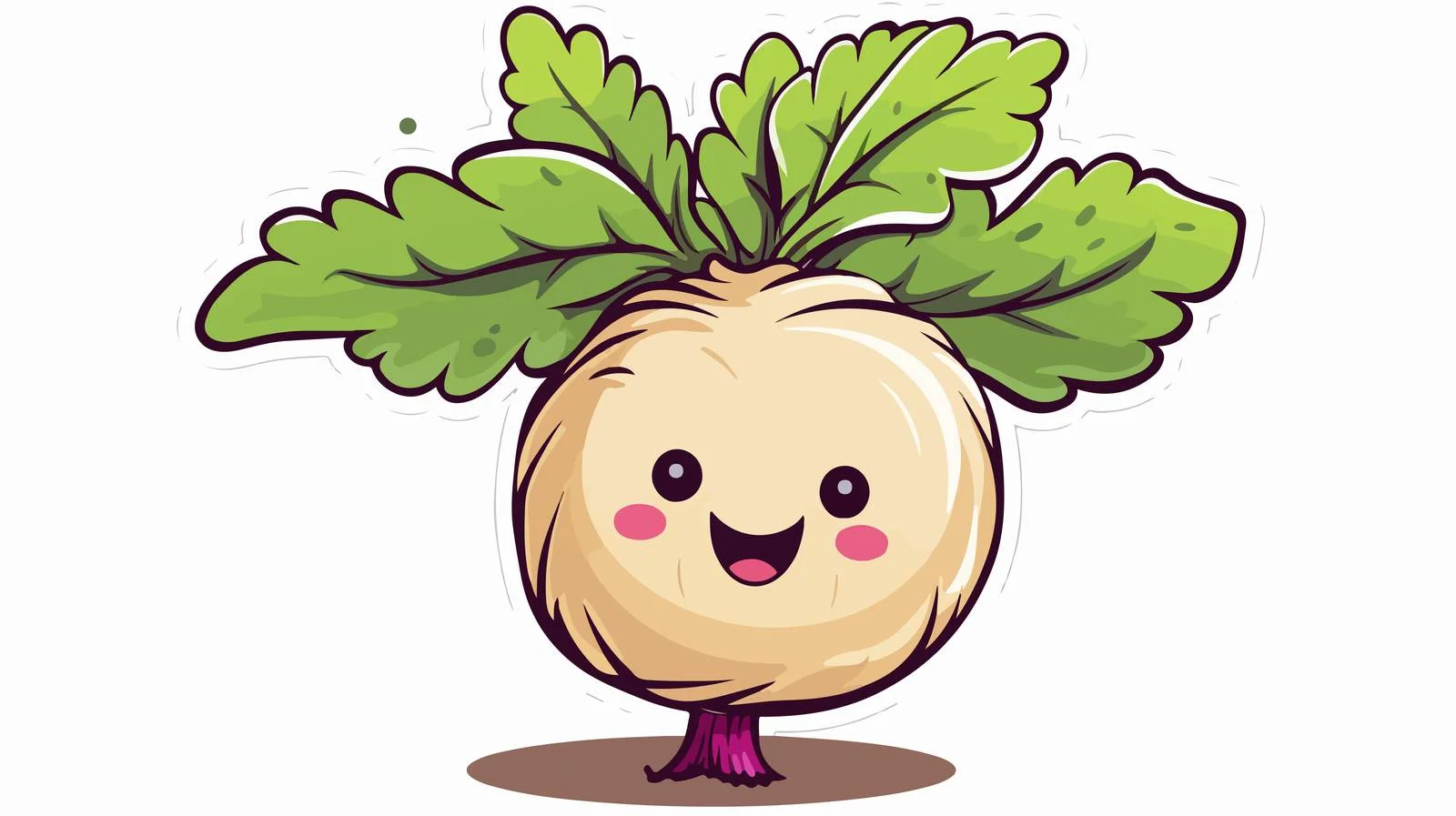 Cartoon Turnip Distressed Sticker Vector Design — free download from Dotvec