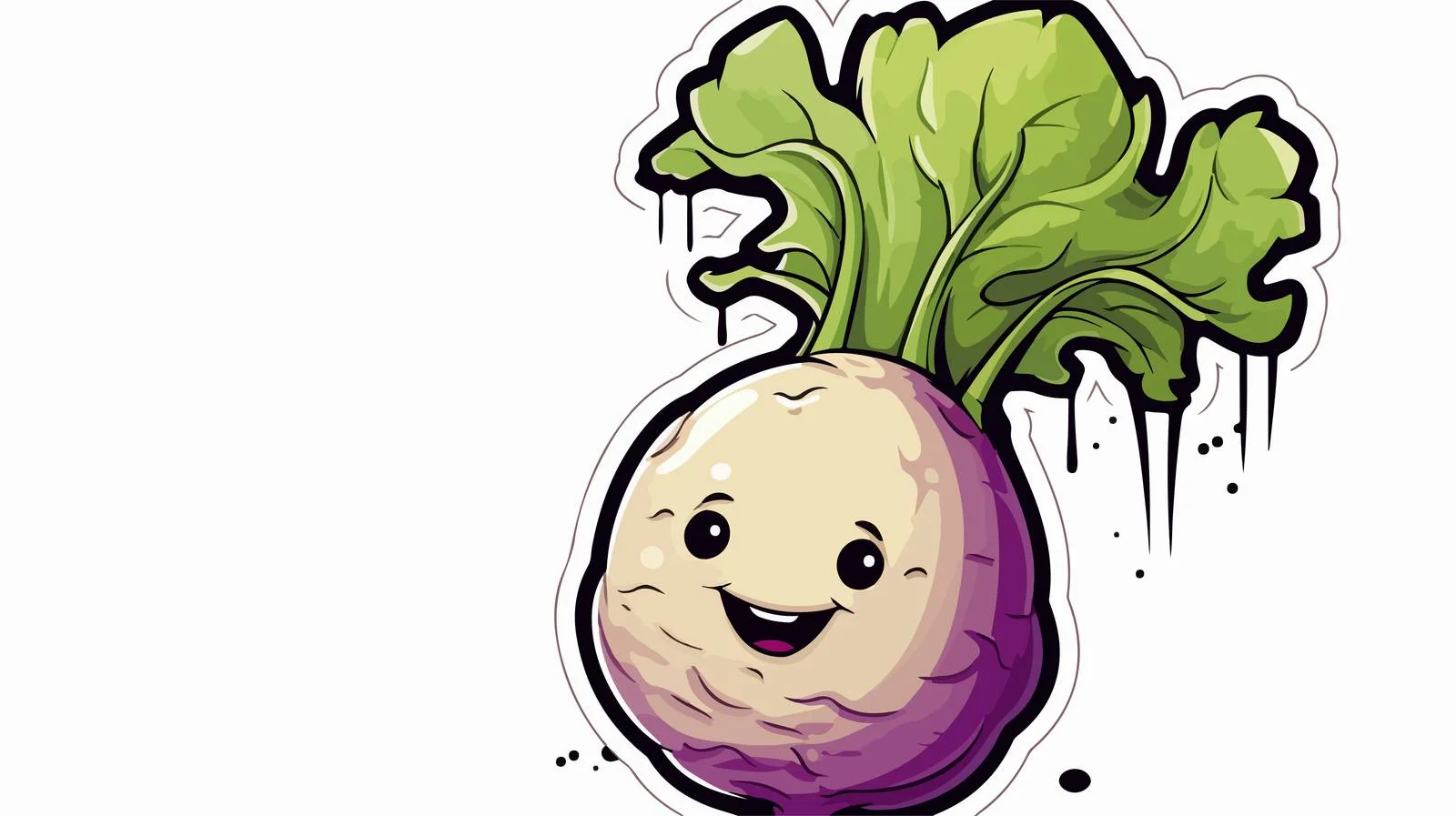 Cartoon Turnip Sticker Illustration — free download from Dotvec