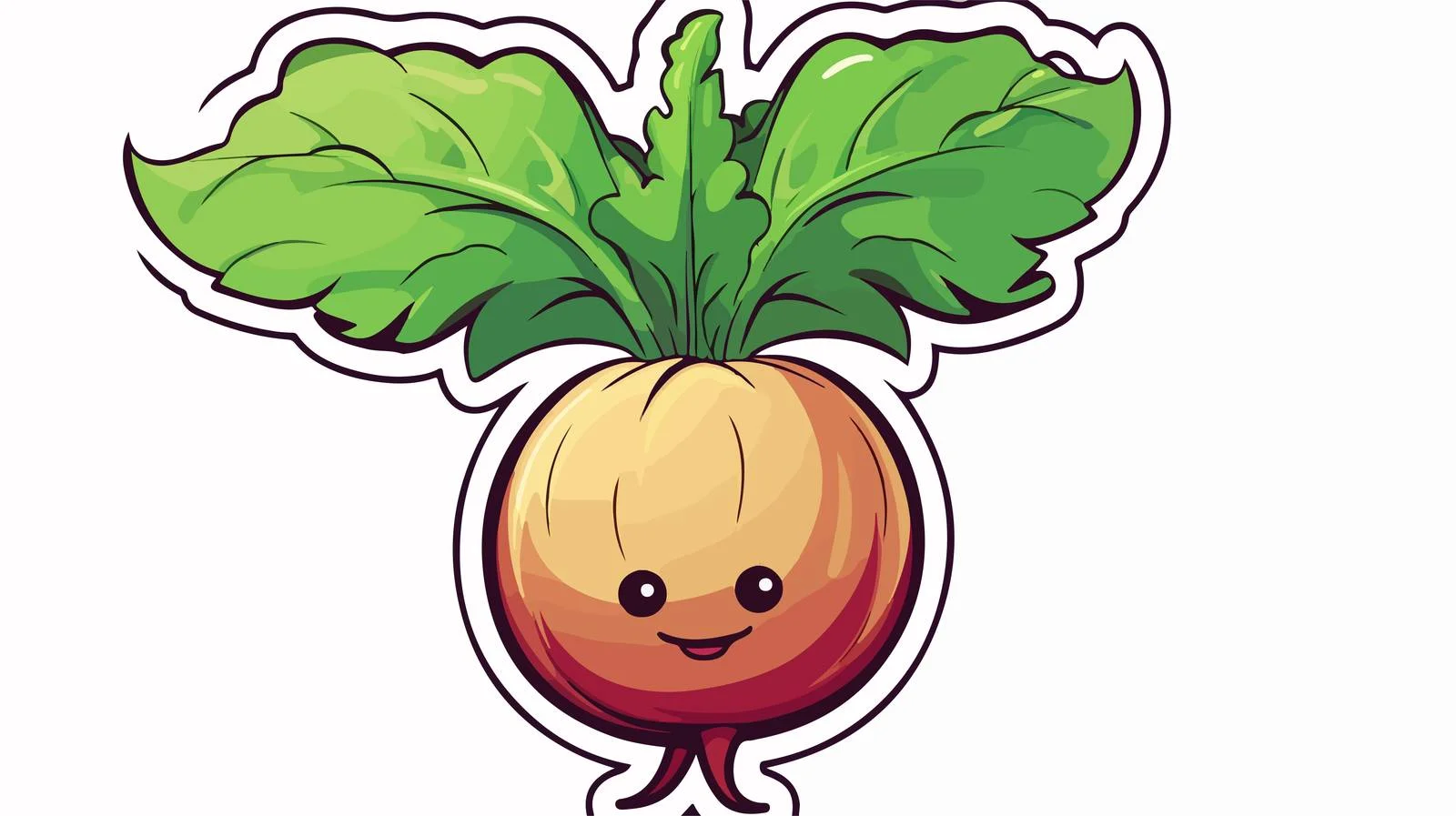 Distressed Cartoon Turnip Sticker Vector — free download from Dotvec
