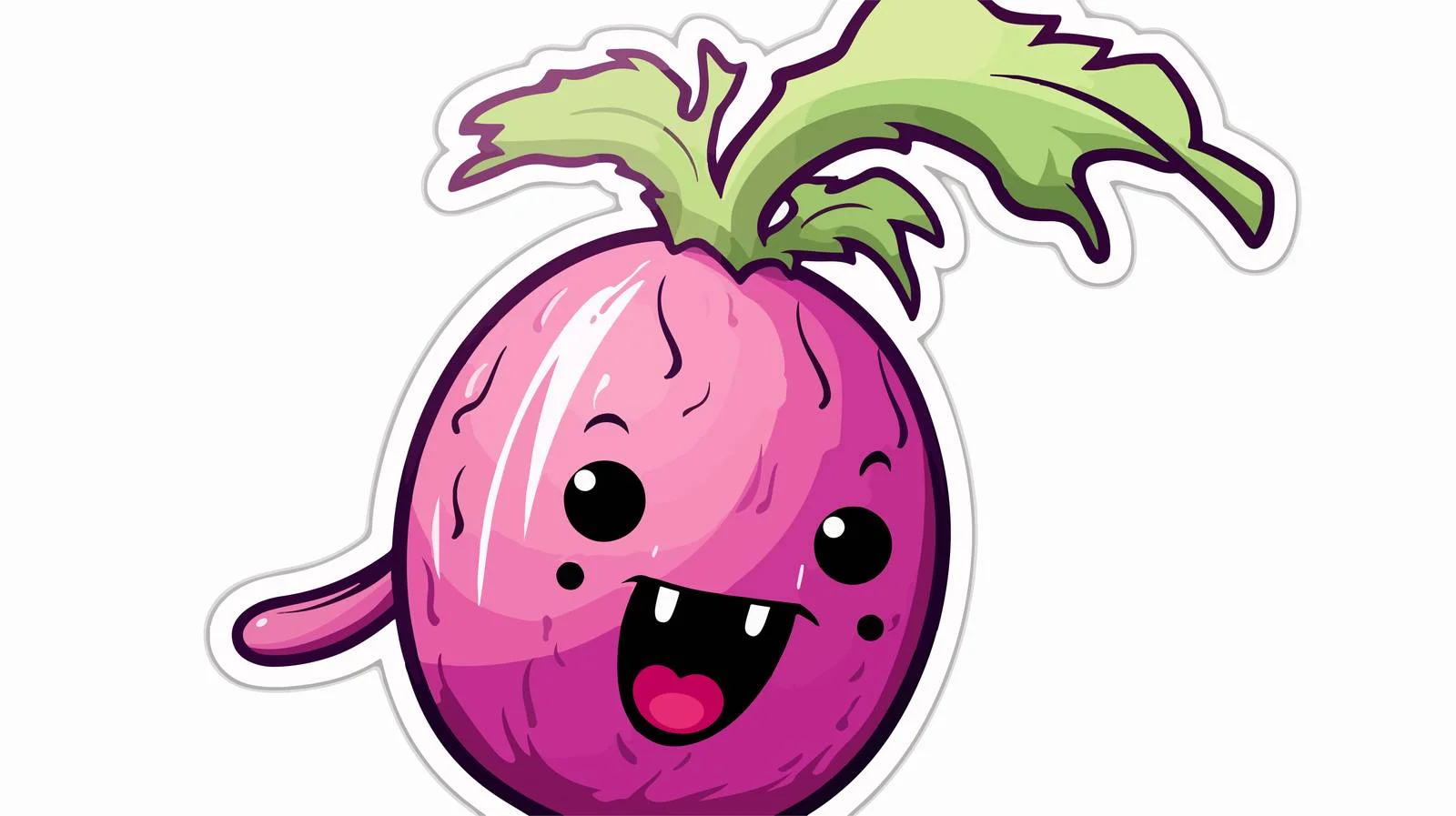 Distressed Cartoon Turnip Sticker Vector — free download from Dotvec