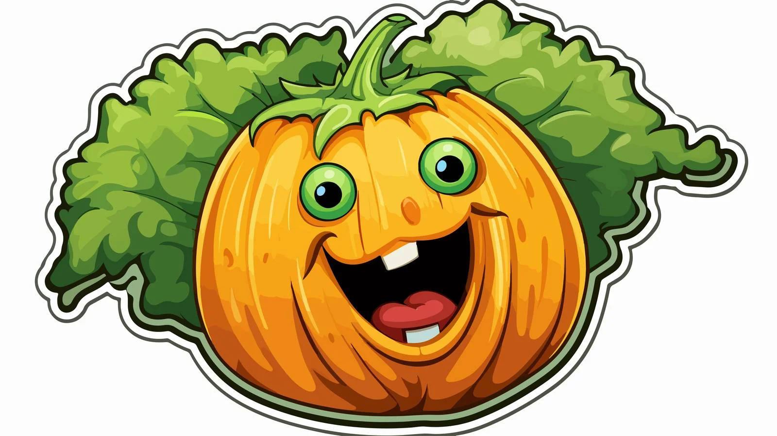 Cartoon Vegetable Distressed Sticker — free download from Dotvec