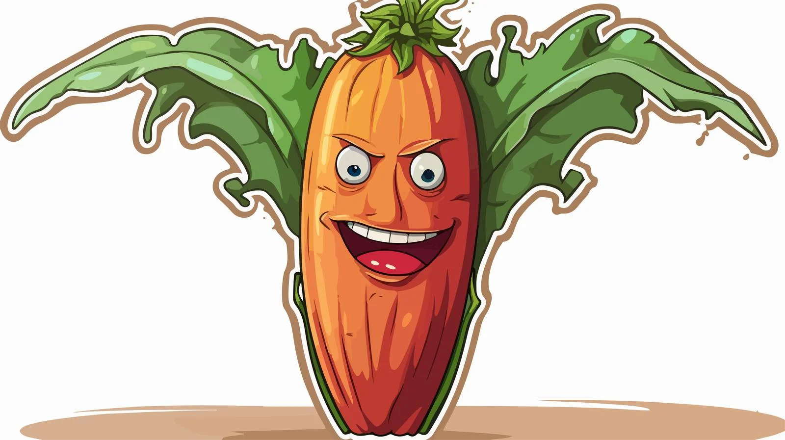 Vintage Cartoon Vegetable Sticker — free download from Dotvec