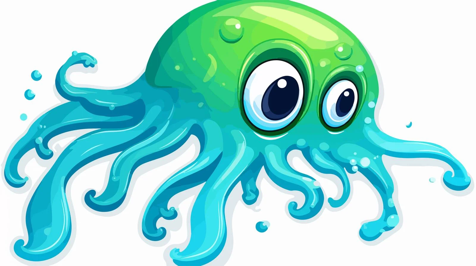 Cartoon Water Squirt Sticker — free download from Dotvec