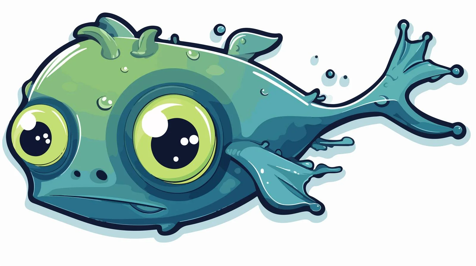 Cartoon Water Squirt Sticker — free download from Dotvec