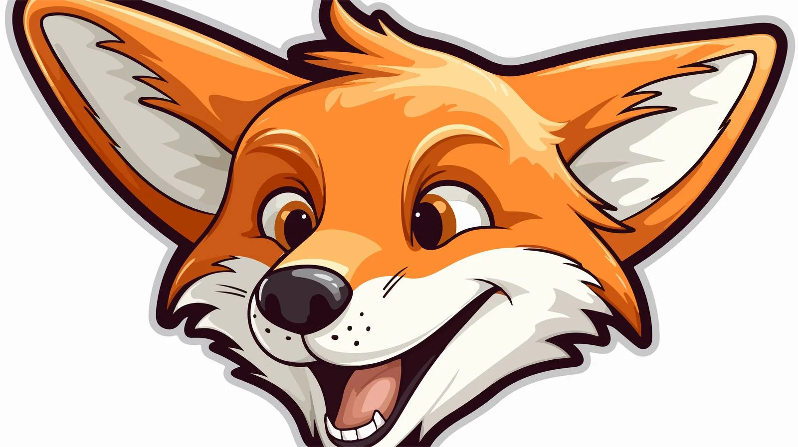 Clever Cartoon Fox Sticker — free download from Dotvec