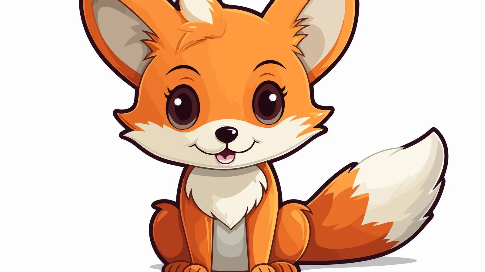 Clever Cartoon Fox Sticker — free download from Dotvec
