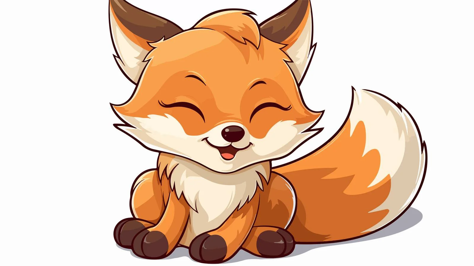 Clever Cartoon Fox Sticker — free download from Dotvec