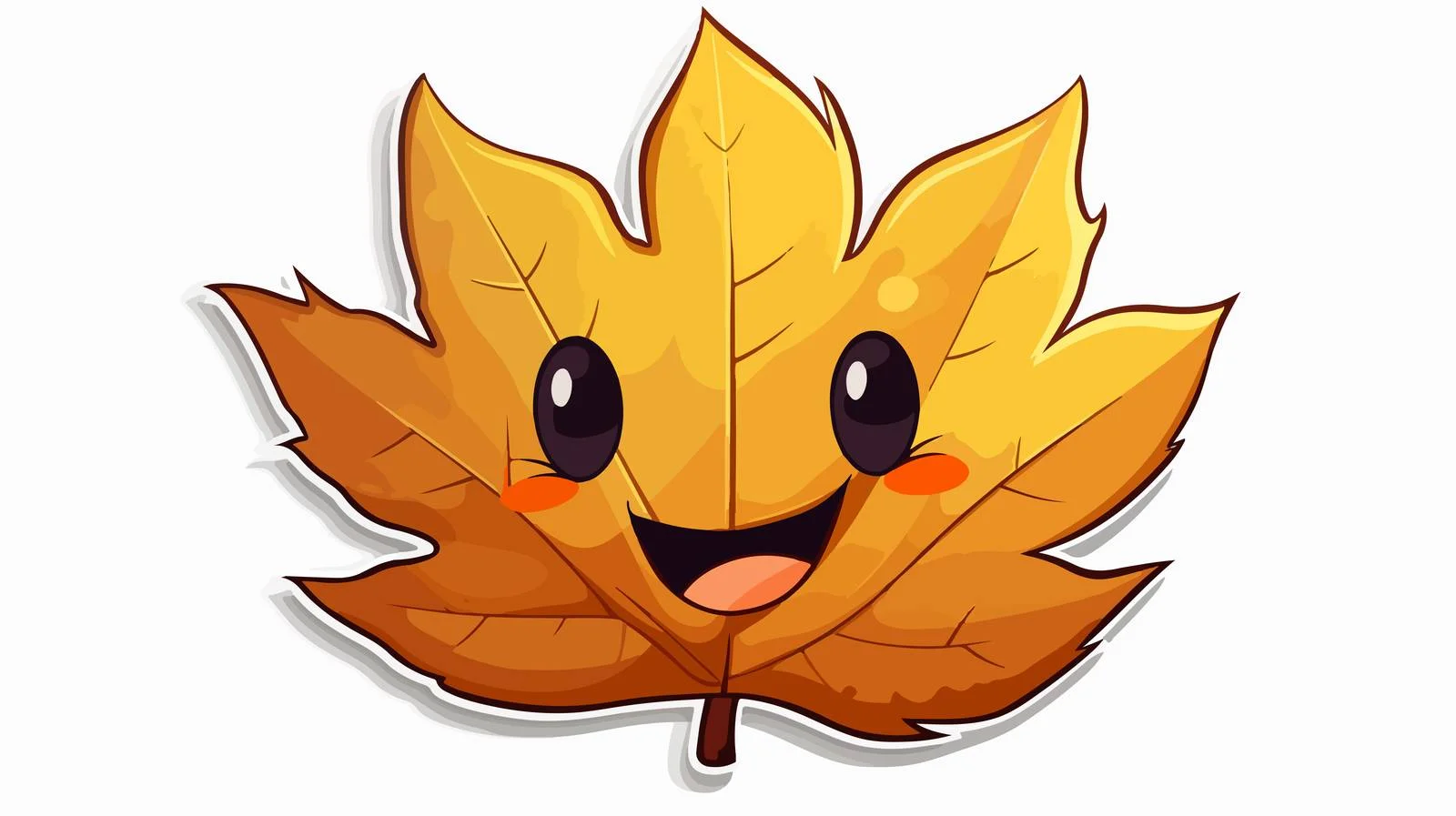 Autumnal Leaf Sticker — free download from Dotvec
