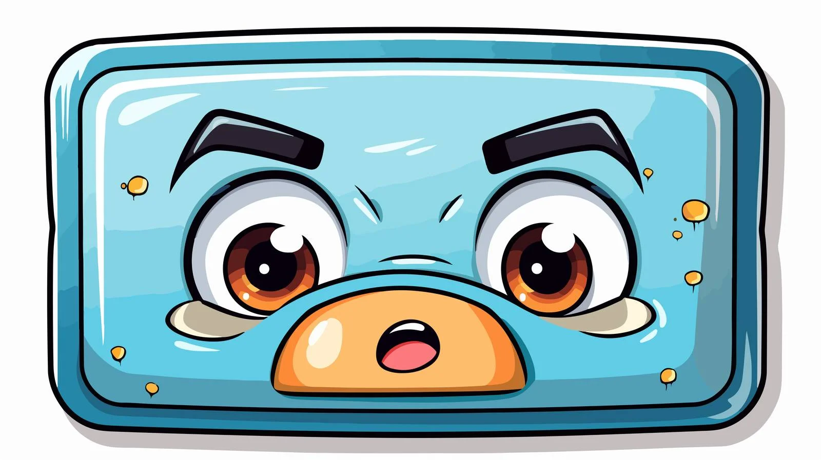 Cute Cartoon Battery Sticker — free download from Dotvec