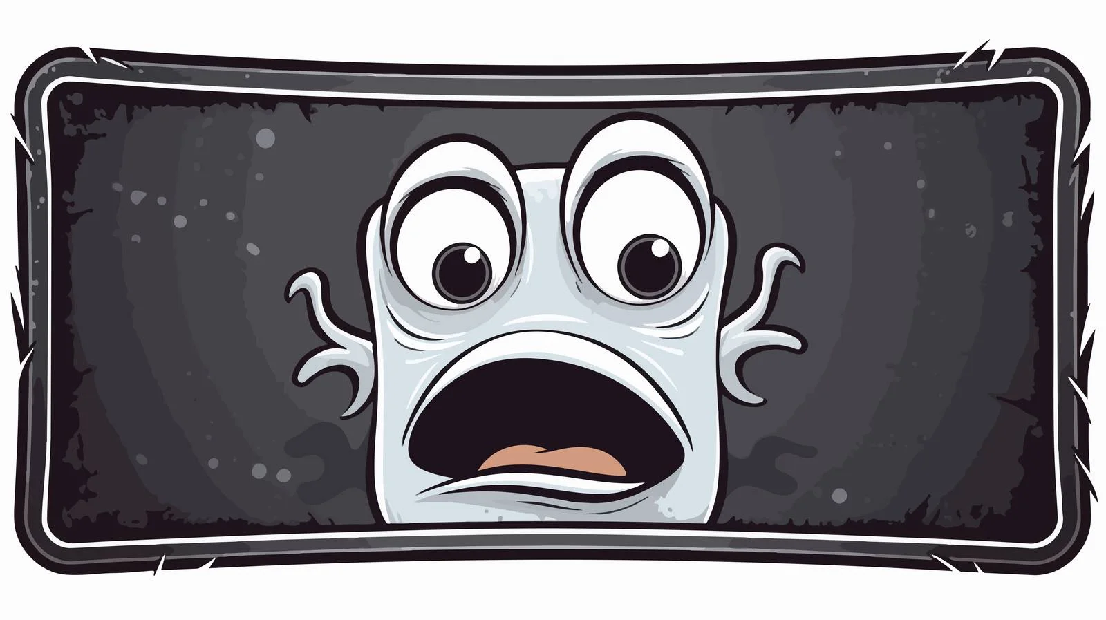 Vintage Cartoon Chalkboard Sticker — free download from Dotvec