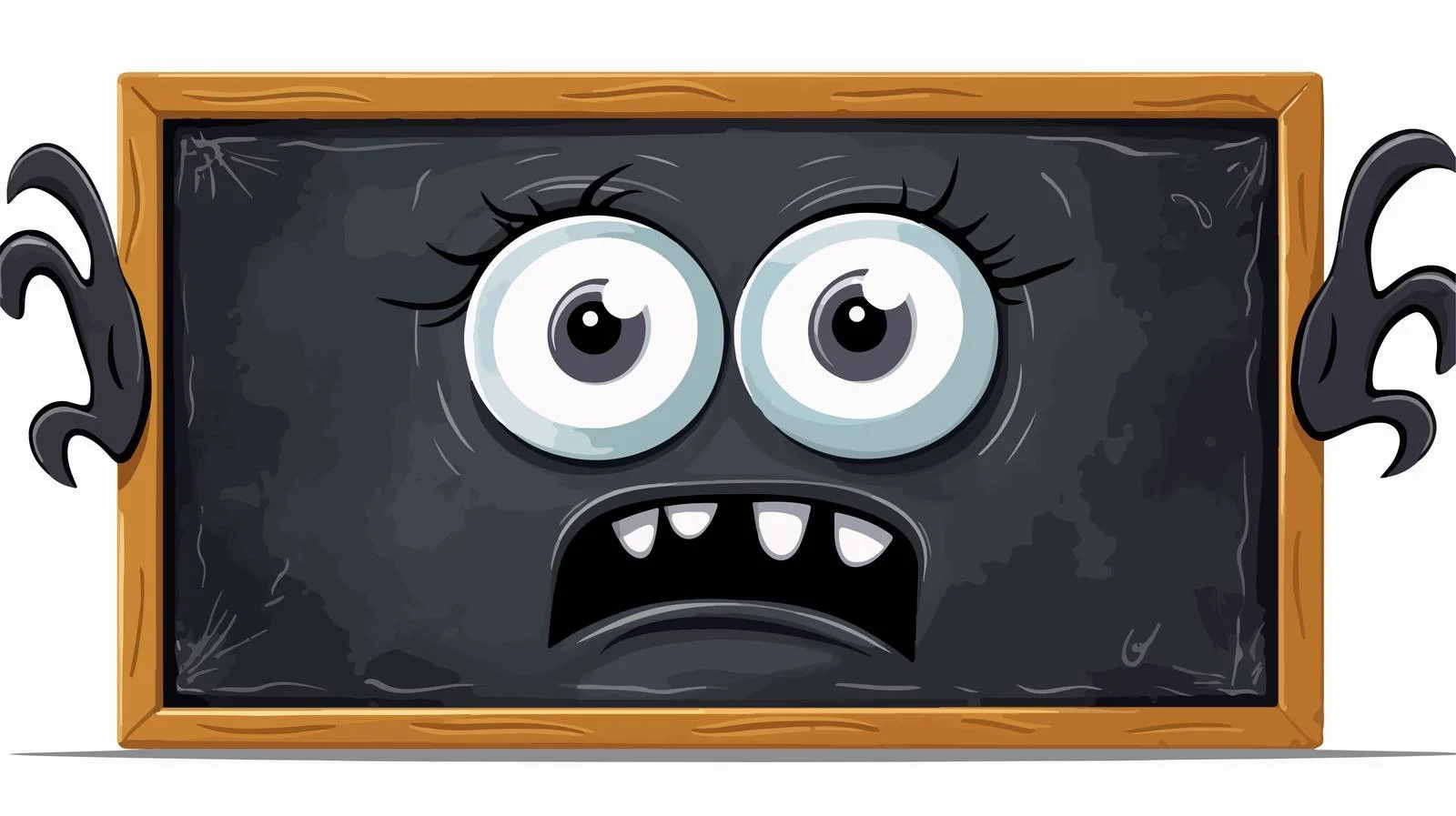Cute Cartoon Chalkboard Sticker — free download from Dotvec