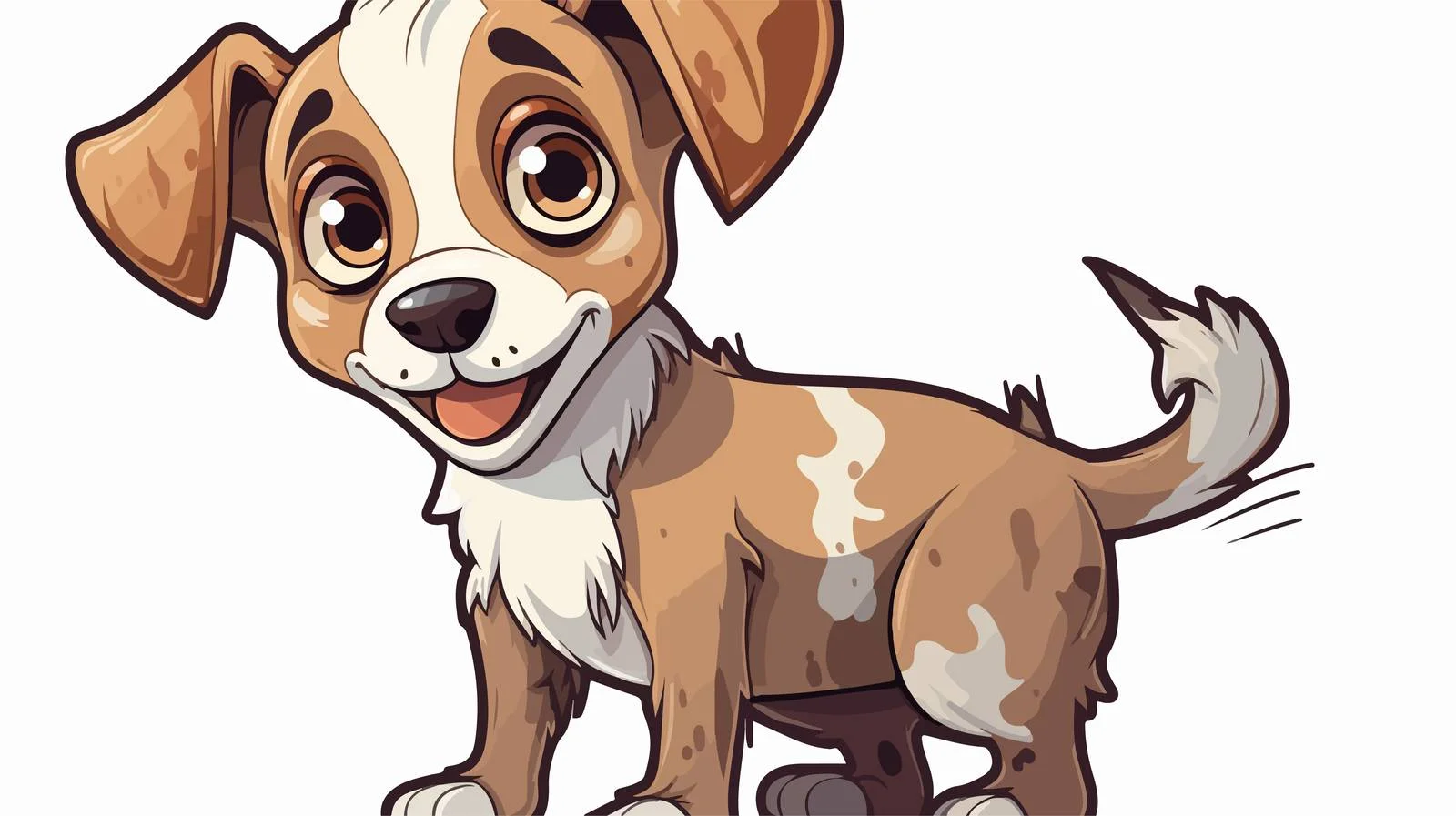 Cute Cartoon Dog Sticker Design — free download from Dotvec