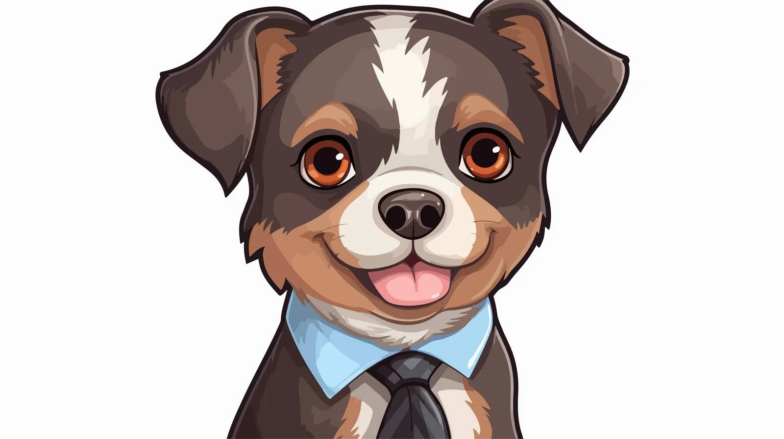 Distressed Cartoon Dog Sticker — free download from Dotvec