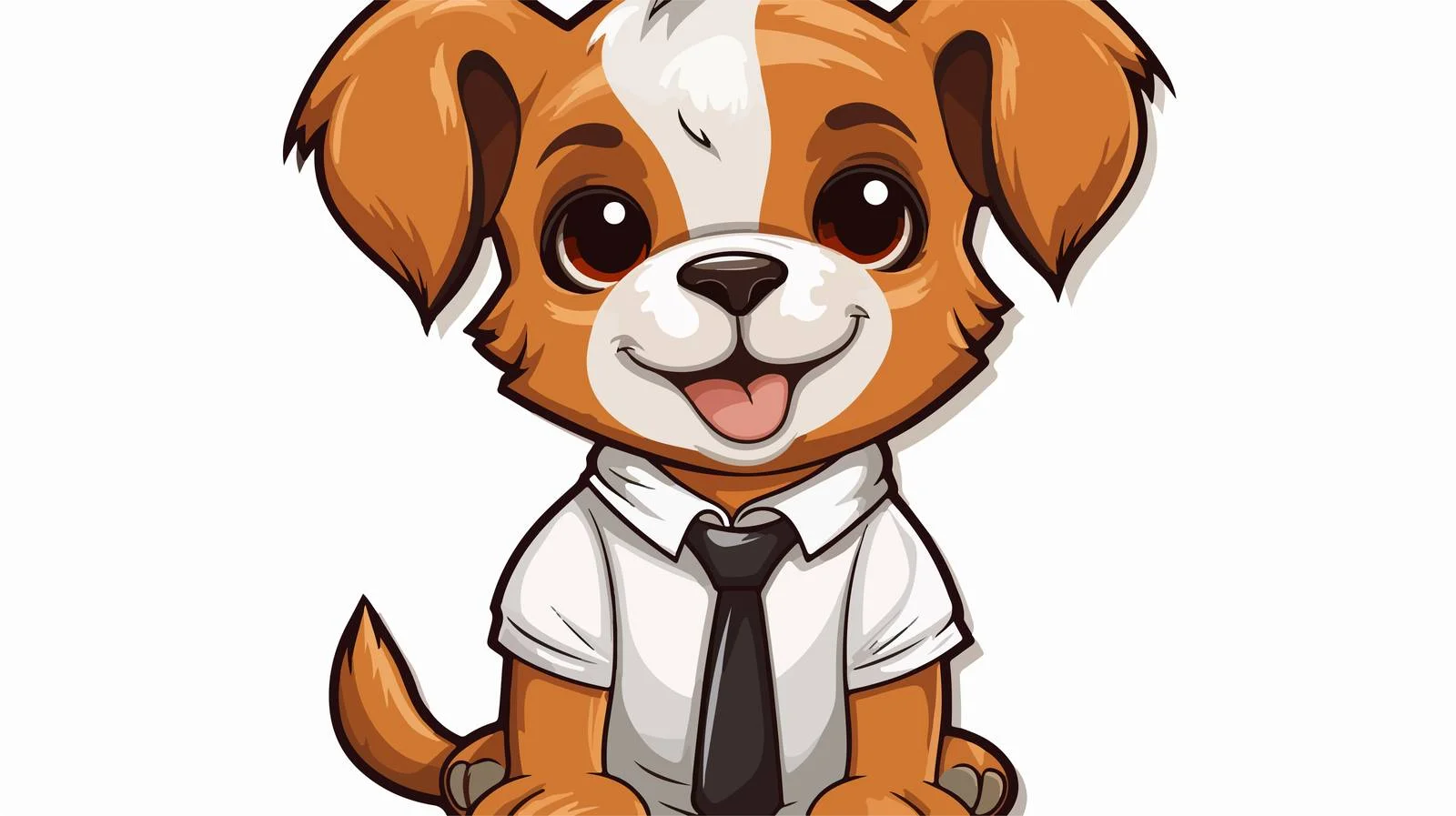 Distressed Cartoon Dog Sticker — free download from Dotvec