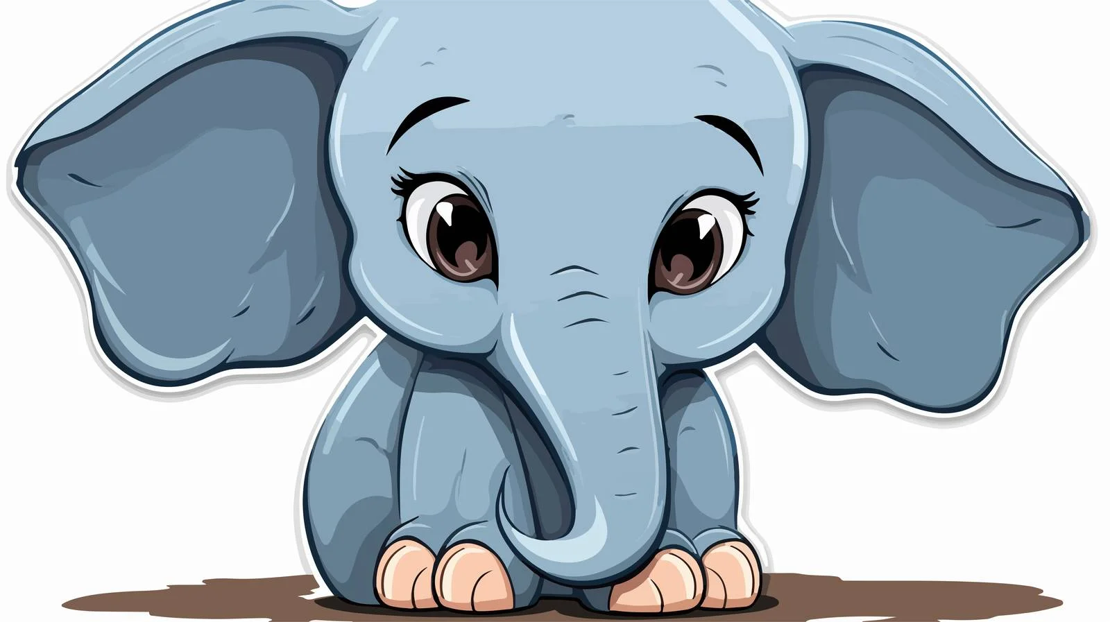Distressed Cartoon Elephant Sticker — free download from Dotvec