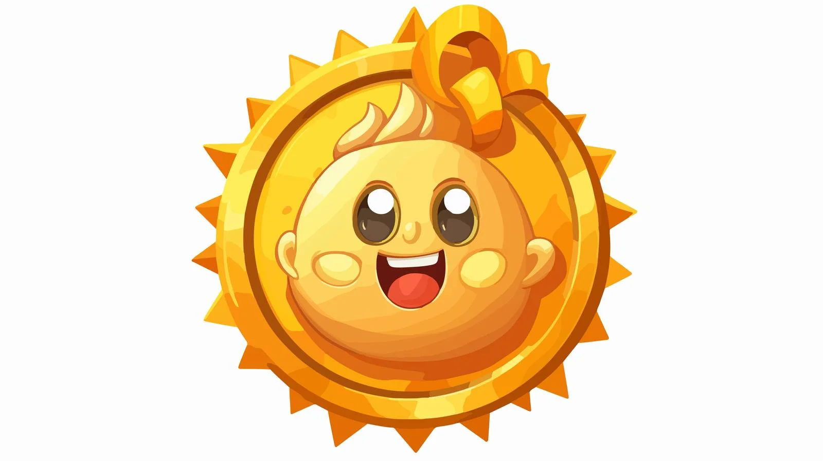 Cute Cartoon Gold Medal Sticker — free download from Dotvec