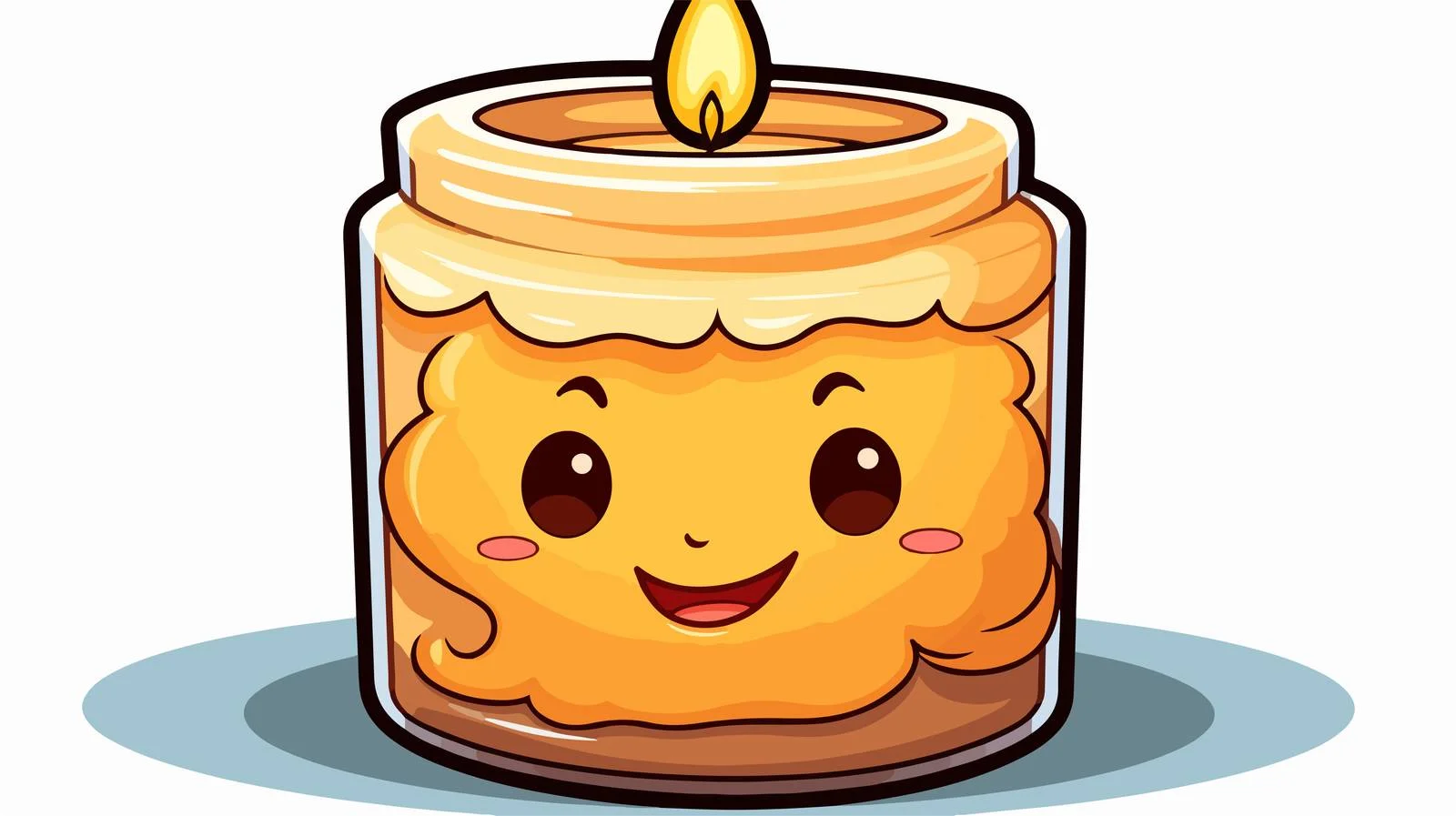 Cute Cartoon Lit Candle Sticker — free download from Dotvec