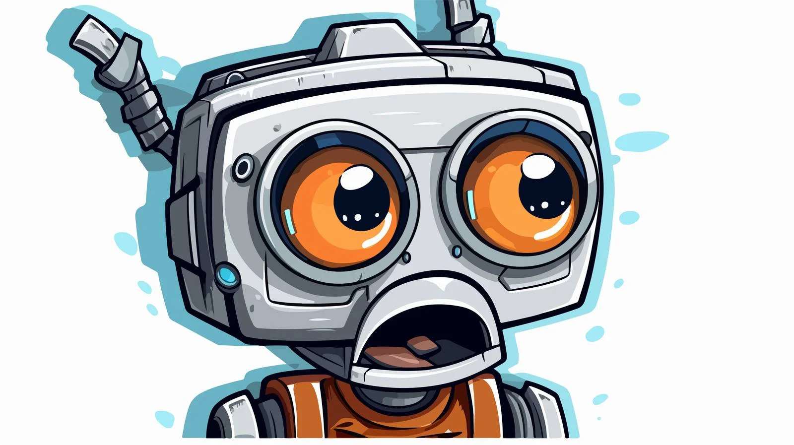 Cute Cartoon Malfunction Sticker — free download from Dotvec