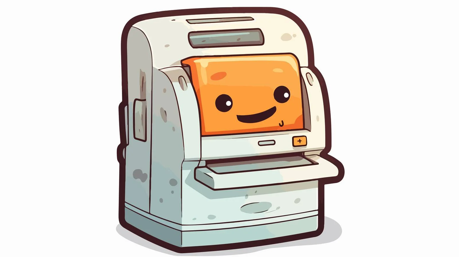 Distressed Cartoon Paperless Office Sticker — free download from Dotvec