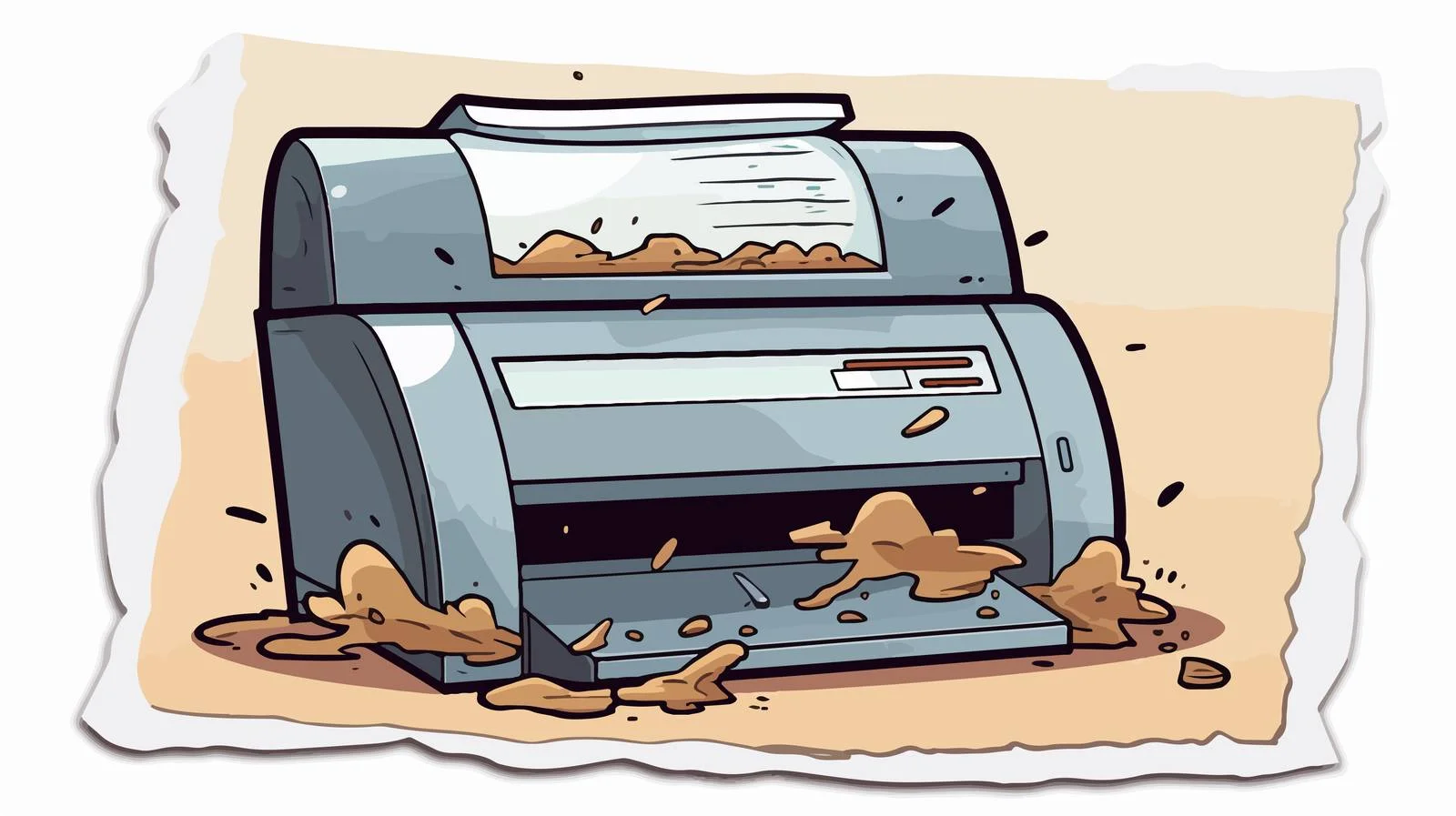 Adorable Cartoon Office Sticker — free download from Dotvec