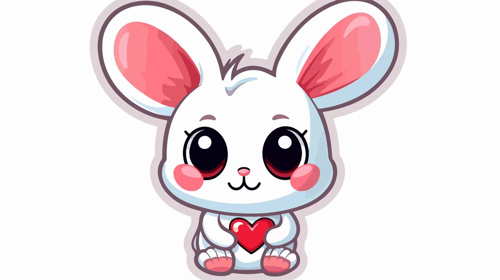 Distressed Cartoon Rabbit Sticker — free download from Dotvec