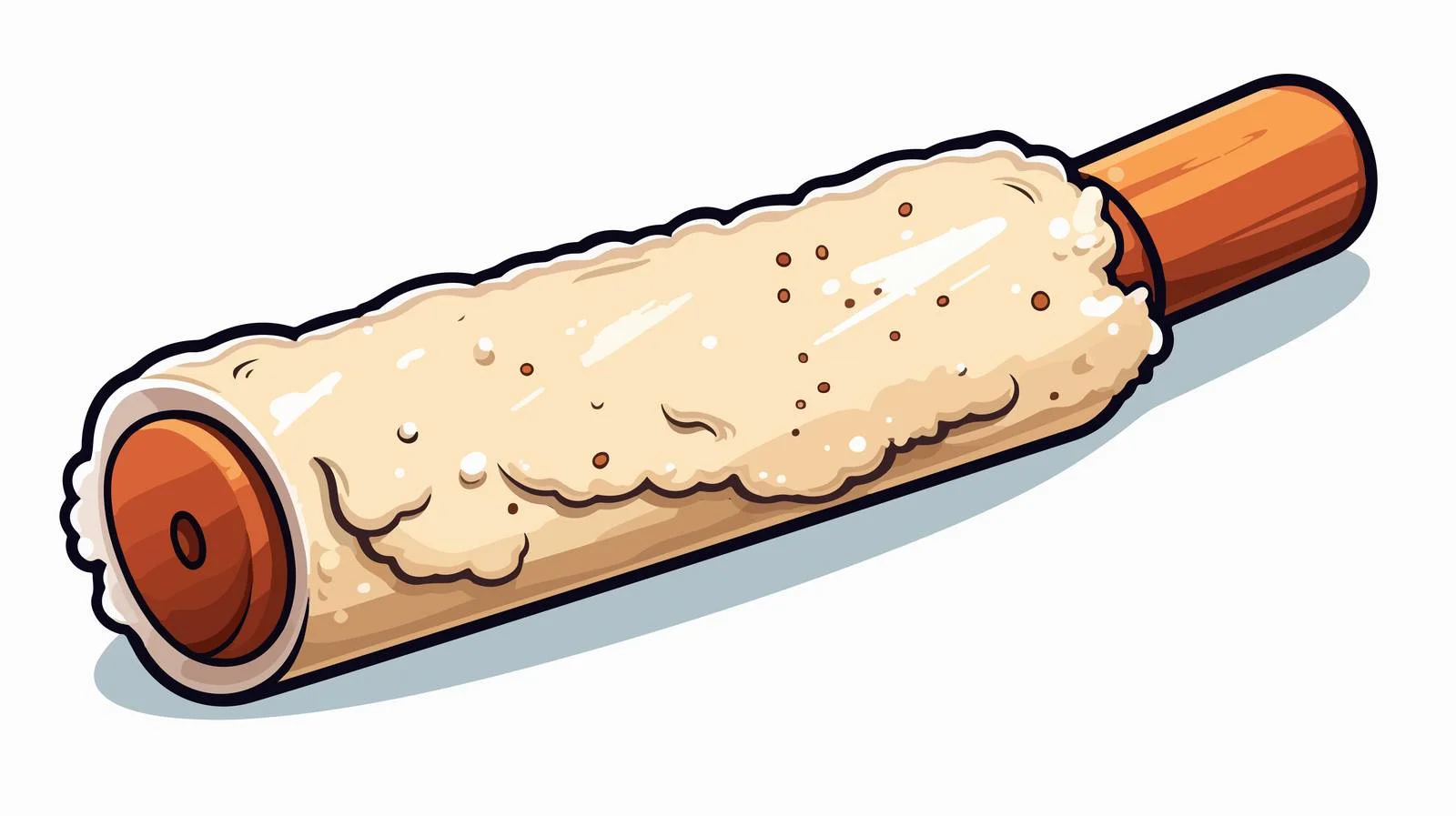 Cute Cartoon Rolling Pin Sticker — free download from Dotvec