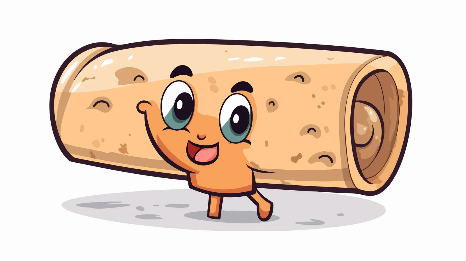 Adorable Cartoon Rolling Pin Sticker — free download from Dotvec