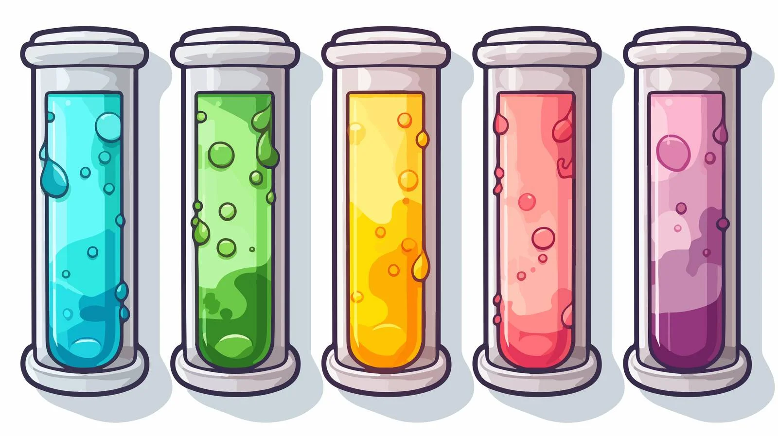 Adorable Cartoon Test Tube Sticker — free download from Dotvec