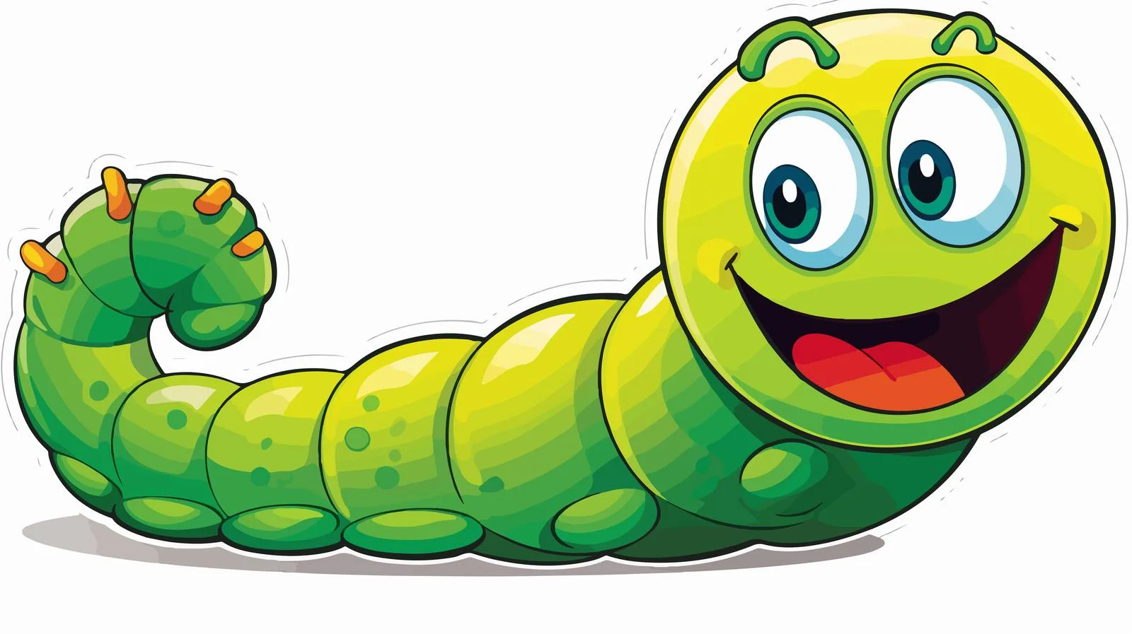 Distressed Cartoon Caterpillar Sticker — free download from Dotvec