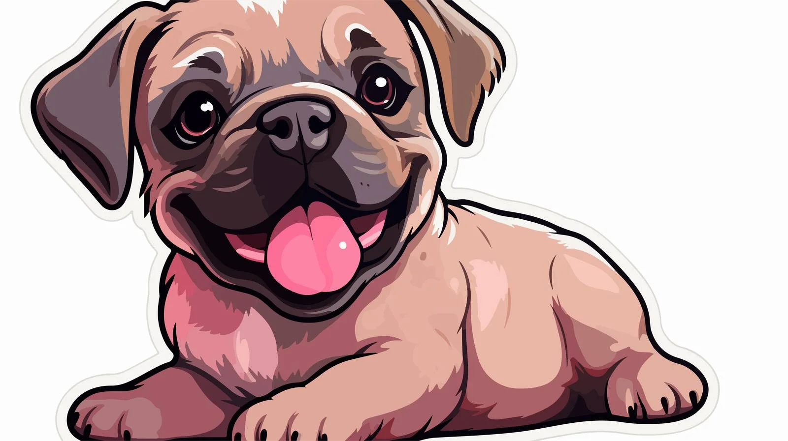 Cheerful Cupcake Sticker — free download from Dotvec