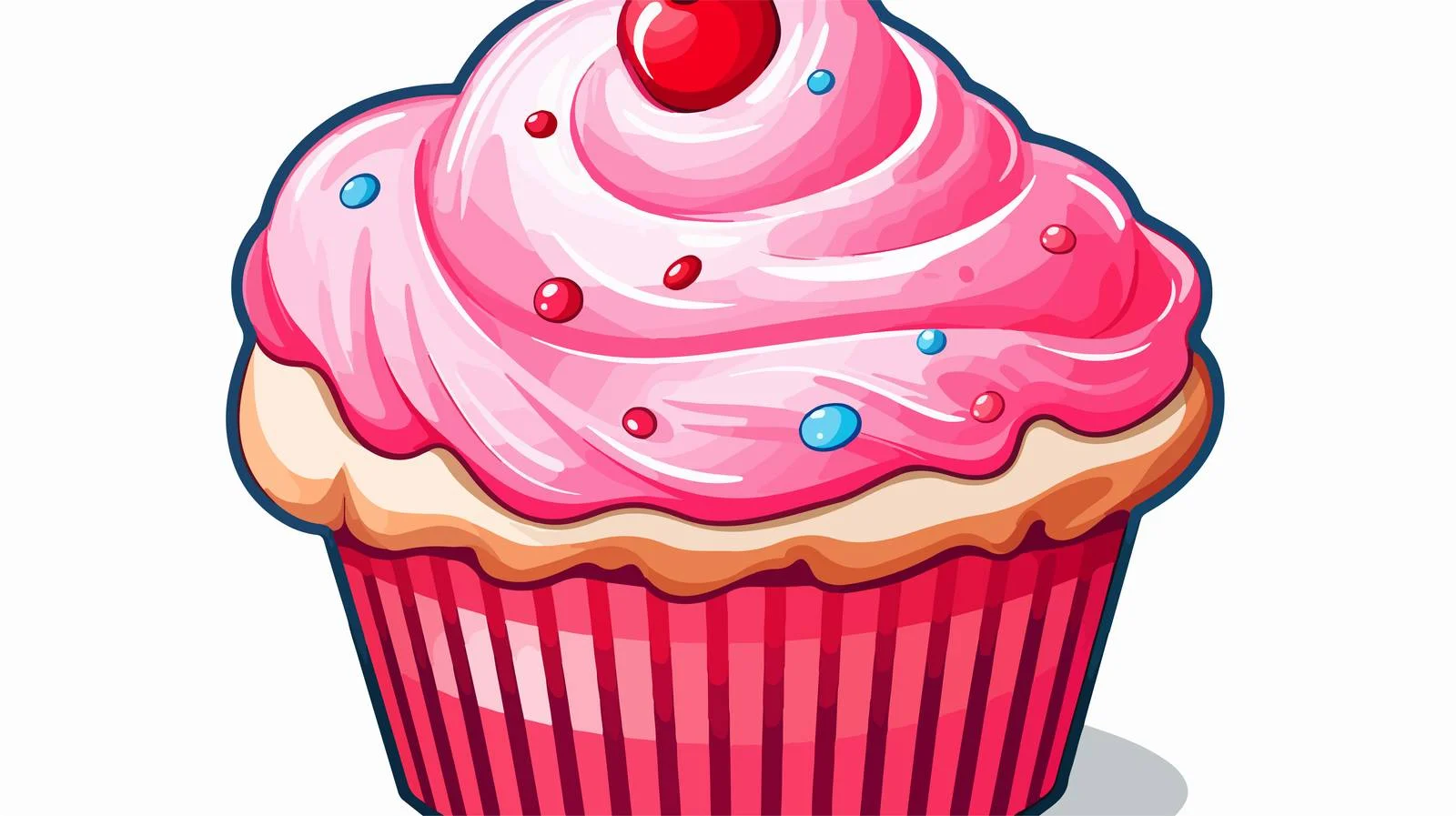 Cupcake Sticker for Design Use — free download from Dotvec