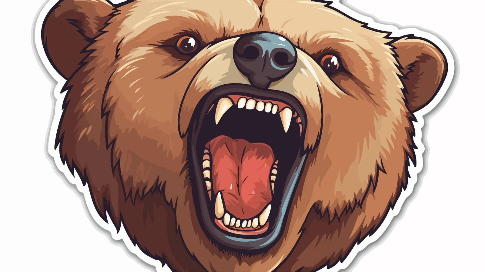 Laughing Teddy Bear Sticker — free download from Dotvec