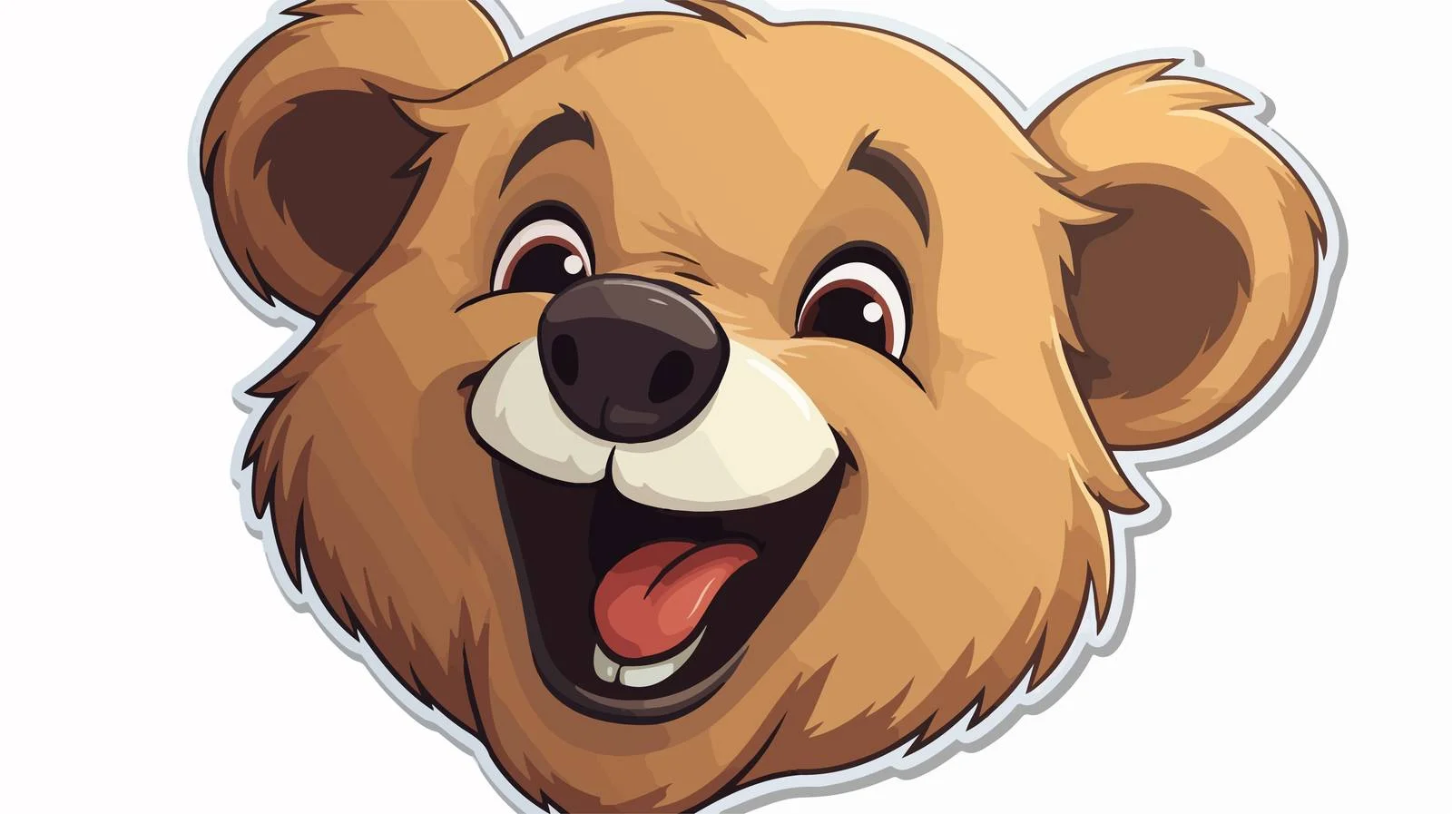 Laughing Teddy Bear Sticker — free download from Dotvec