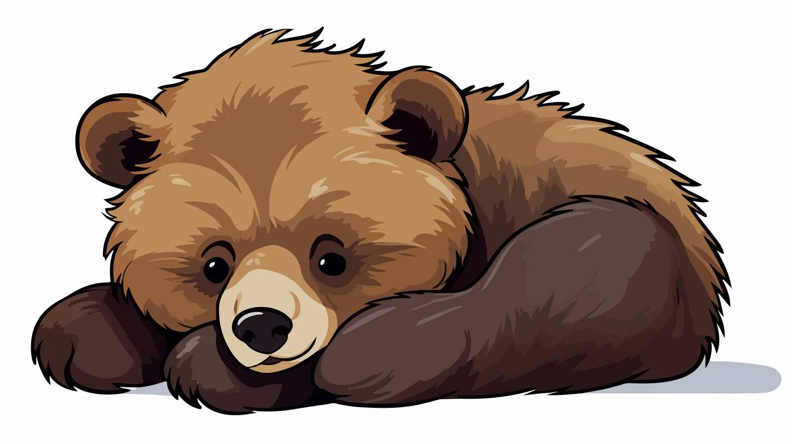 Distressed Cartoon Bear Sticker — free download from Dotvec