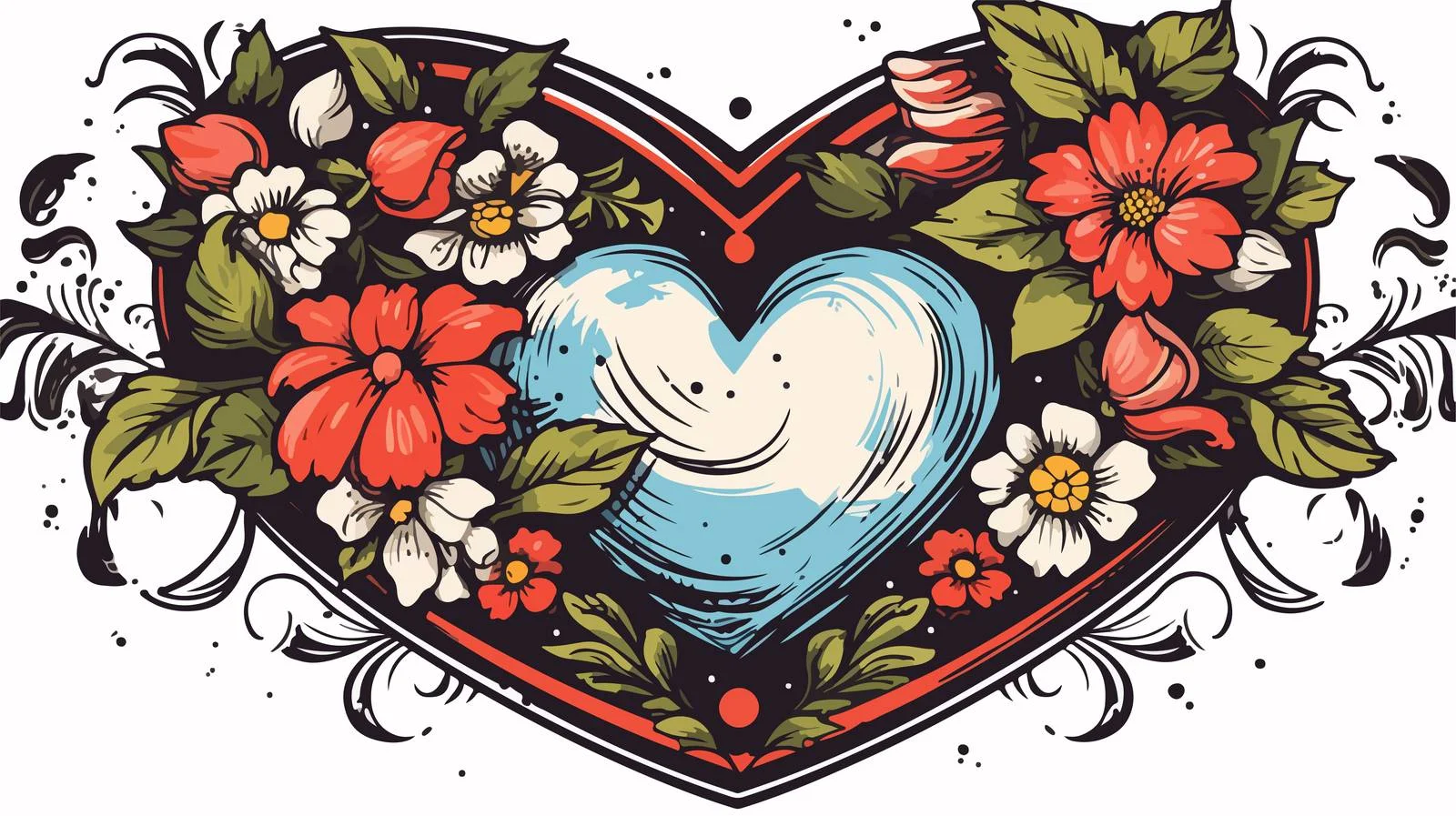 Traditional Style Distressed Sticker Tattoo — free download from Dotvec