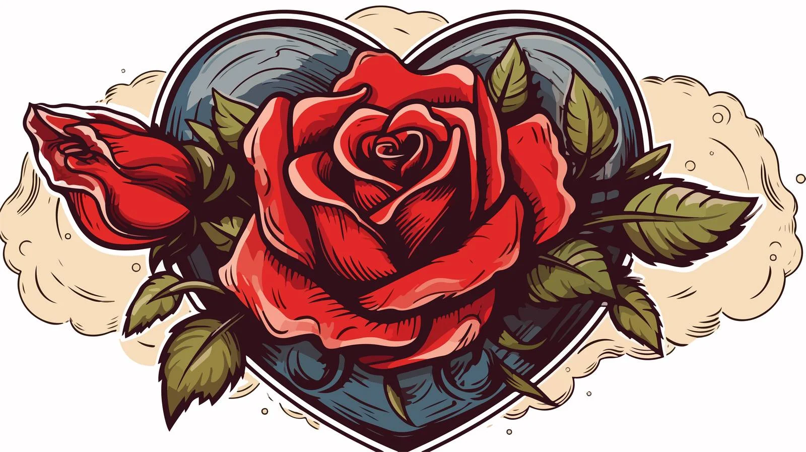 Vintage Traditional Tattoo Sticker Design — free download from Dotvec