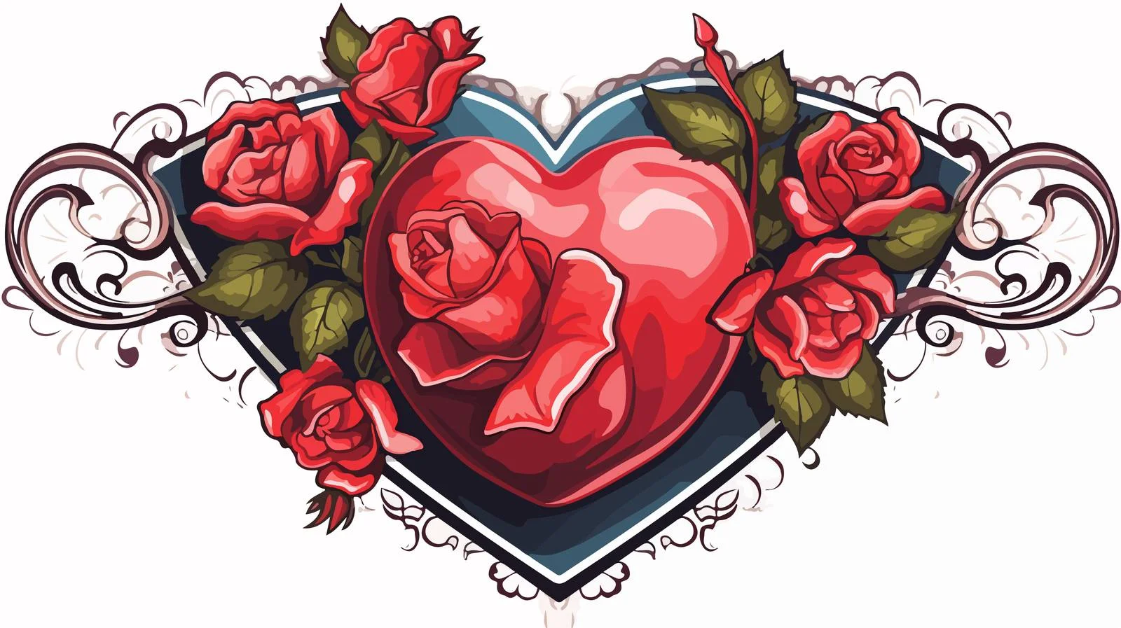 Distressed Traditional Sticker Tattoo Design — free download from Dotvec