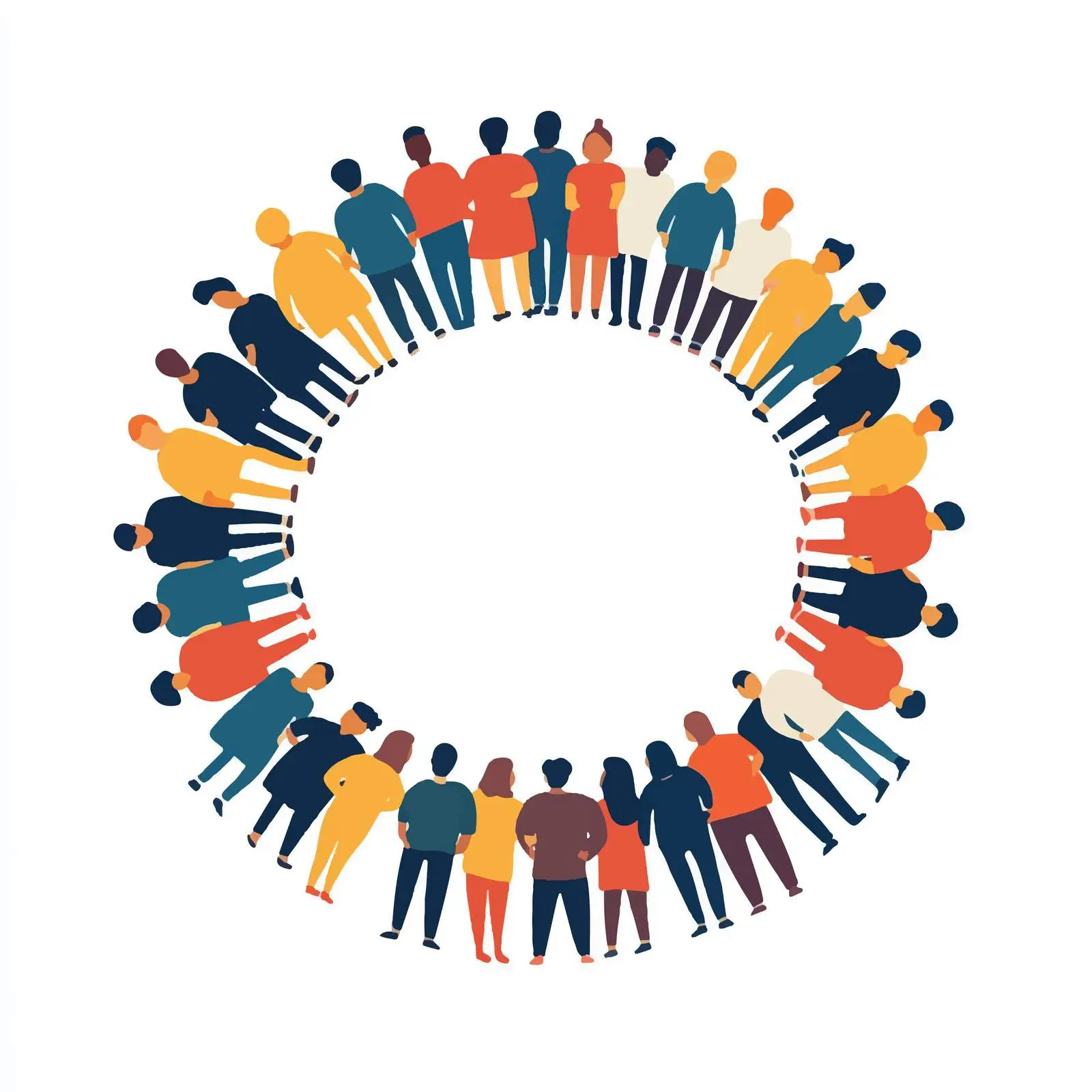 People Embracing in Unity and Diversity — free download from Dotvec