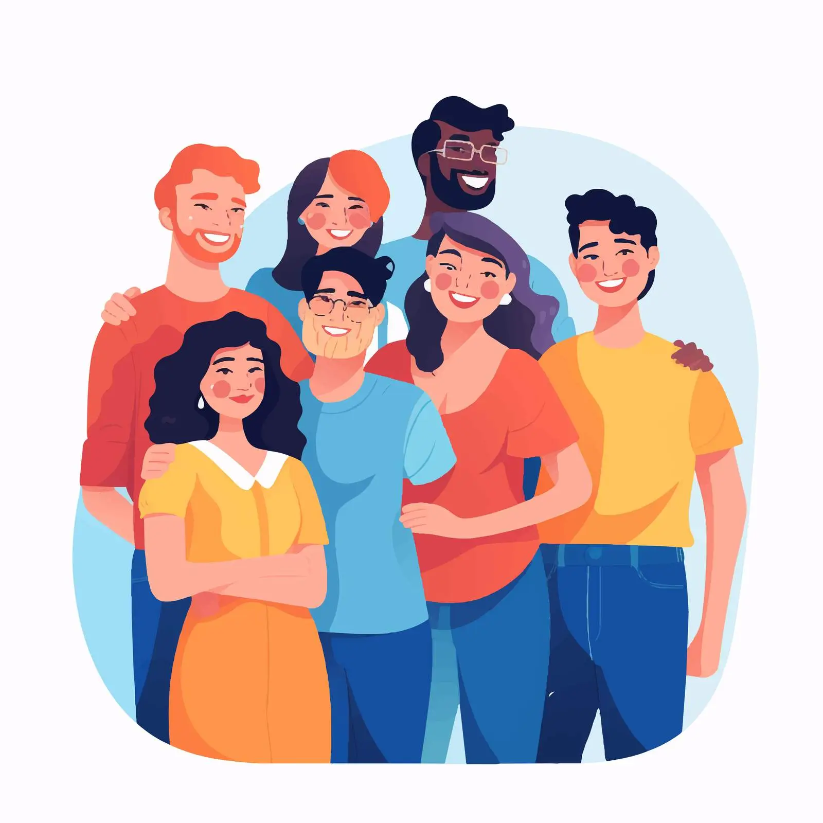 Diverse Group Portrait of Men and Women – free social group image from Dotvec