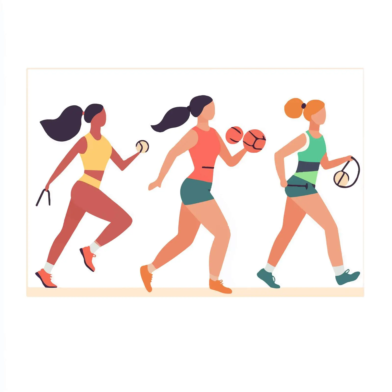 Diverse Women Engaging in Sports — free download from Dotvec