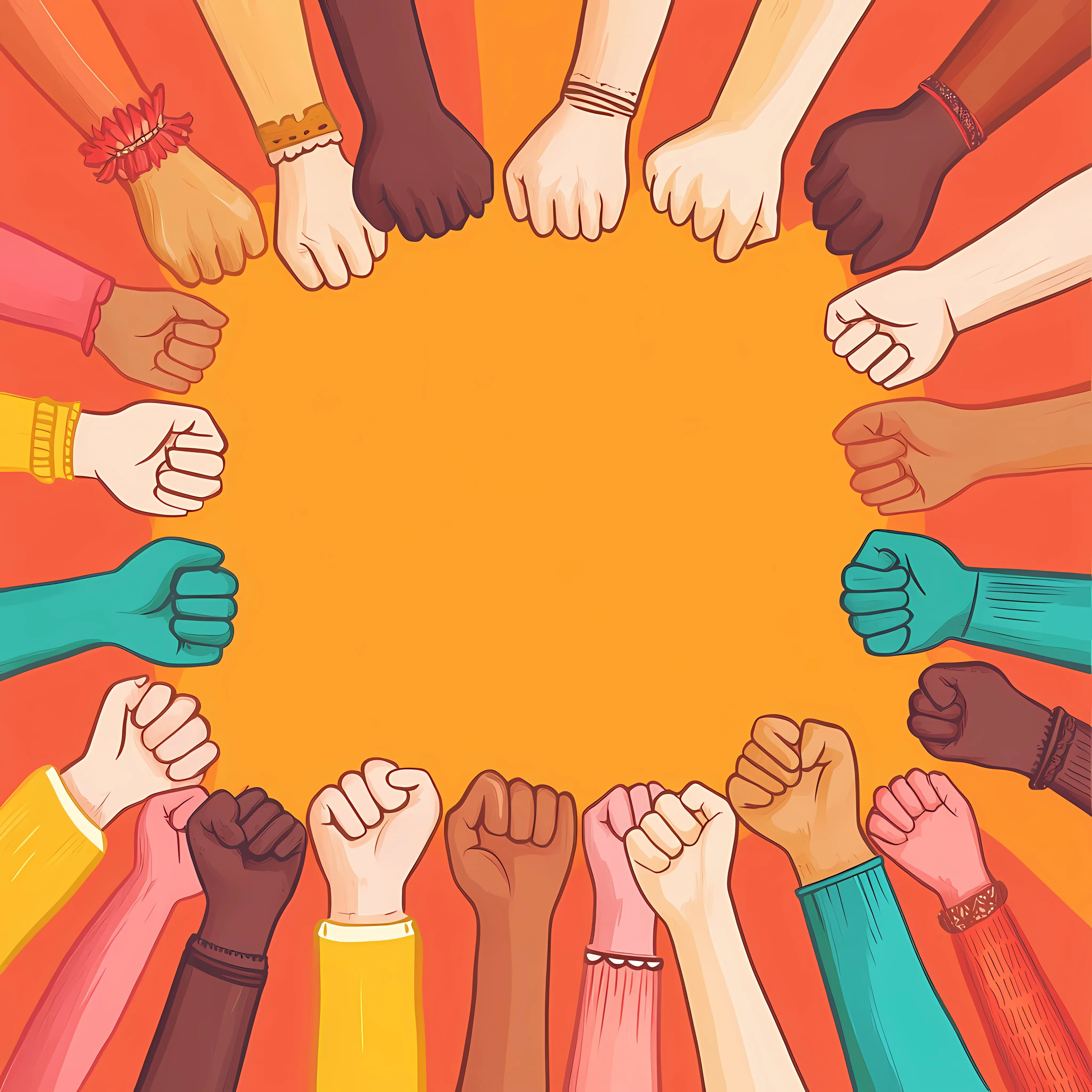 Diverse Women's Fists Protesting Vector Illustration – free fist image from Dotvec