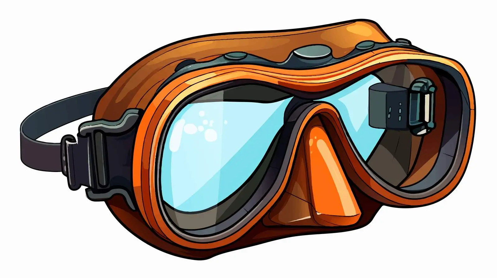Cartoon Diving Goggles Vector Graphic — free download from Dotvec