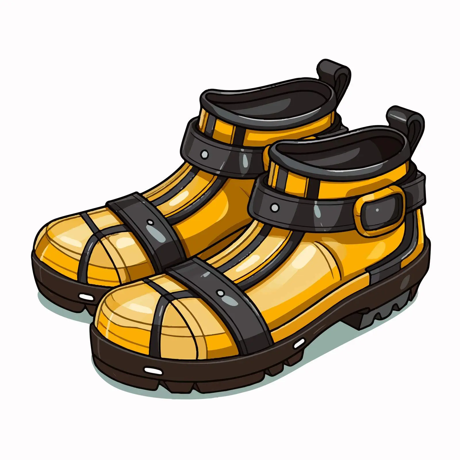 Cartoon Vector Illustration of Diving Shoes — free download from Dotvec