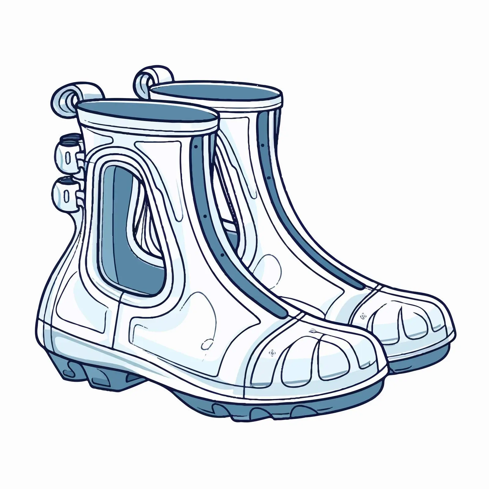 Cartoon Vector Illustration of Diving Shoes — free download from Dotvec