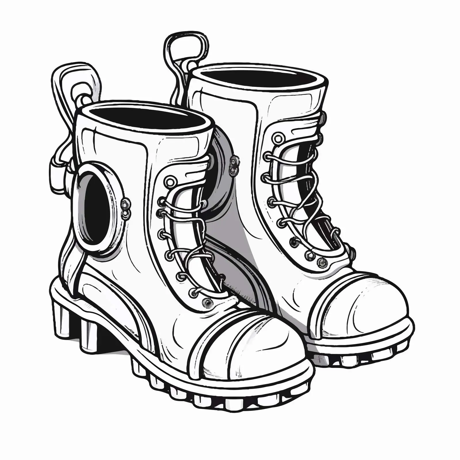 Vector Illustration of Diving Shoes in Cartoon Style – free sports illustrations image from Dotvec