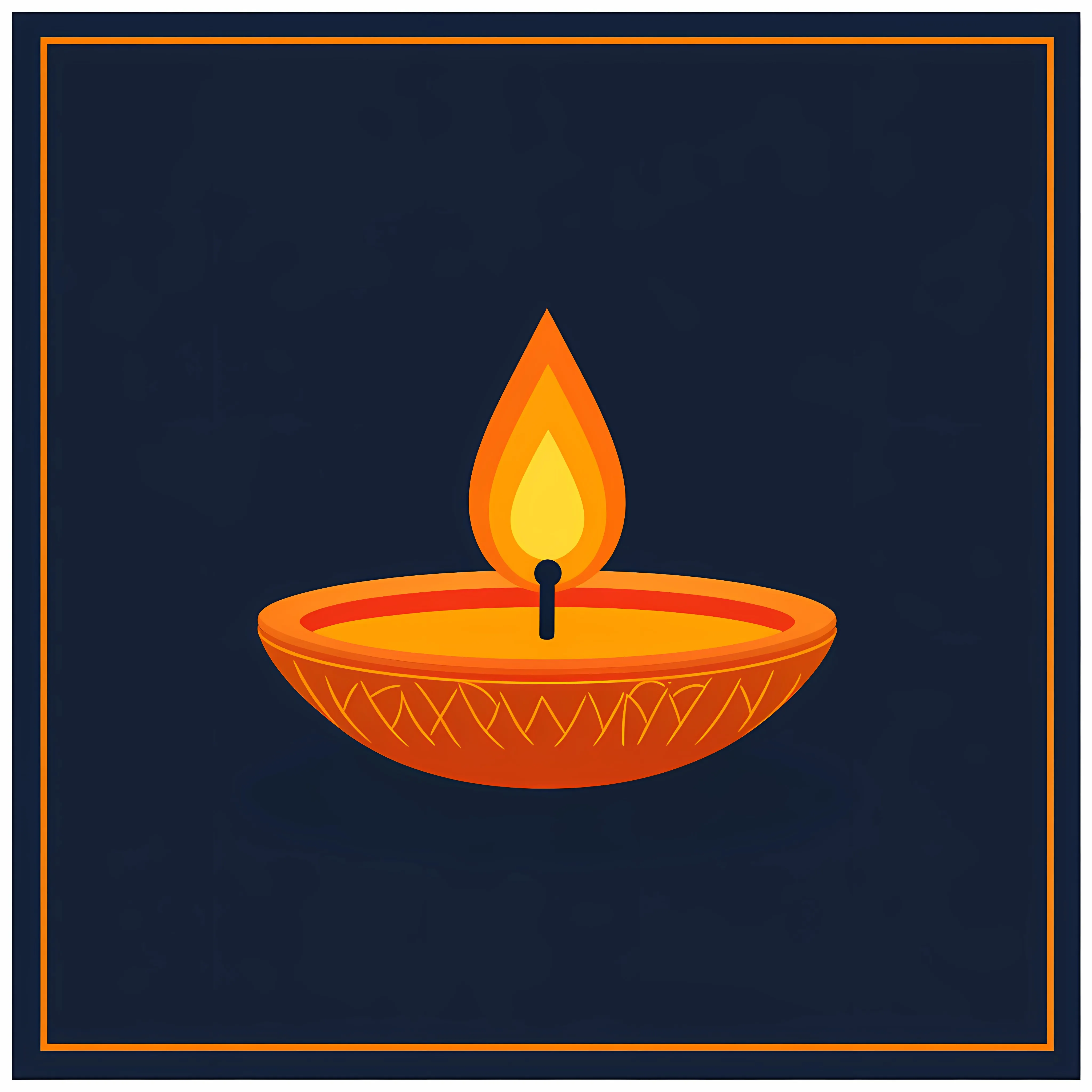 Flat Vector Illustration of Diya Lamp Light — free download from Dotvec